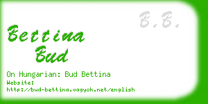 bettina bud business card